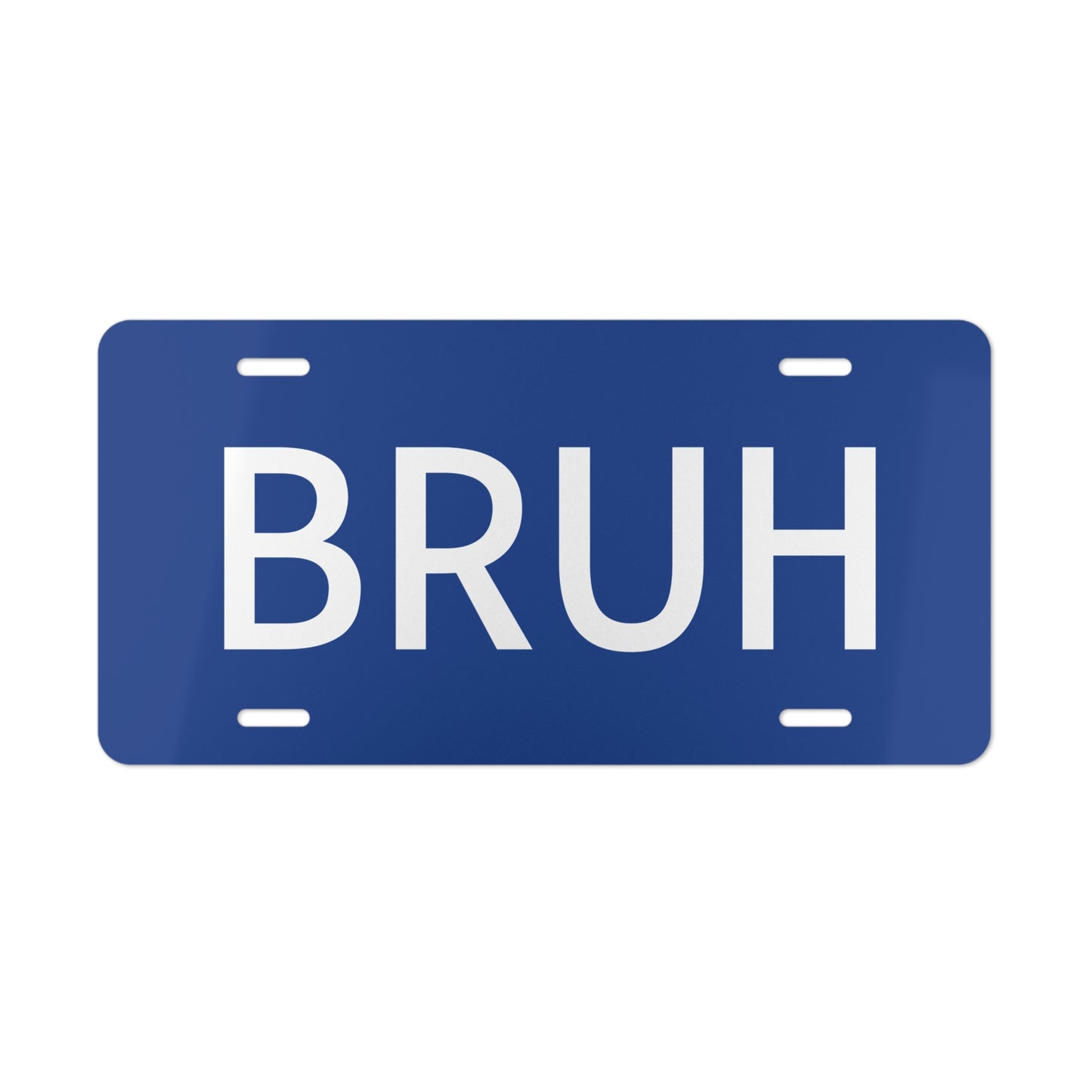 Blue BRUH Vanity Plate
