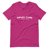 Topless Tours White Logo Tee