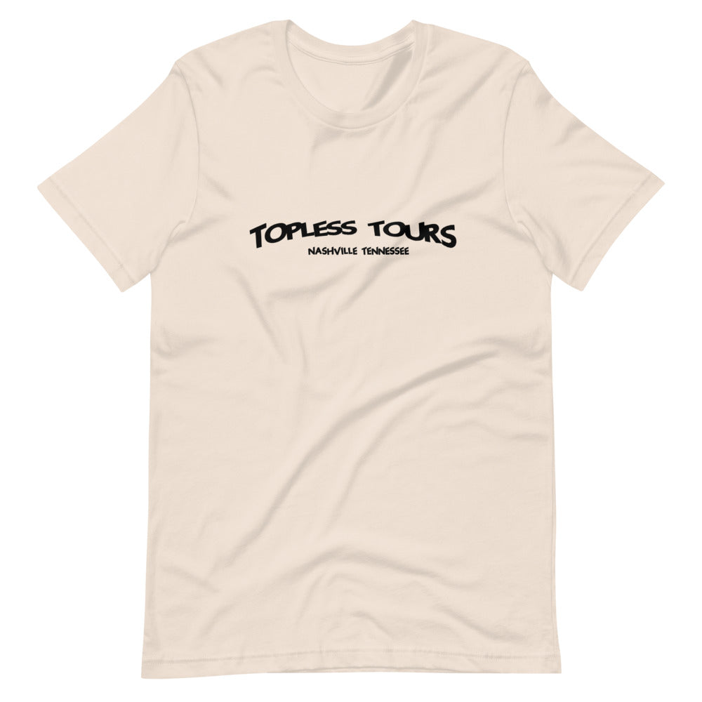 Topless Tours Black Logo Tee